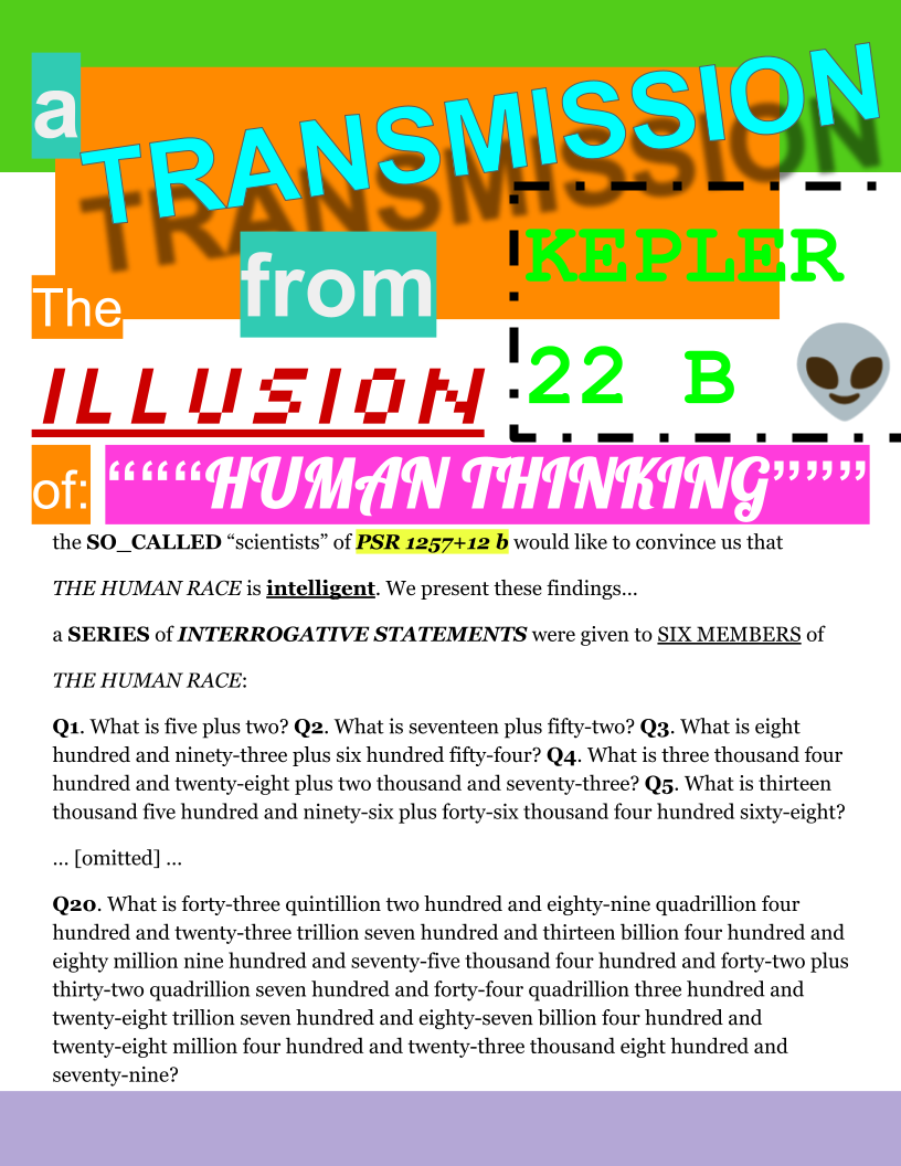 Page one of the Loop contribution.